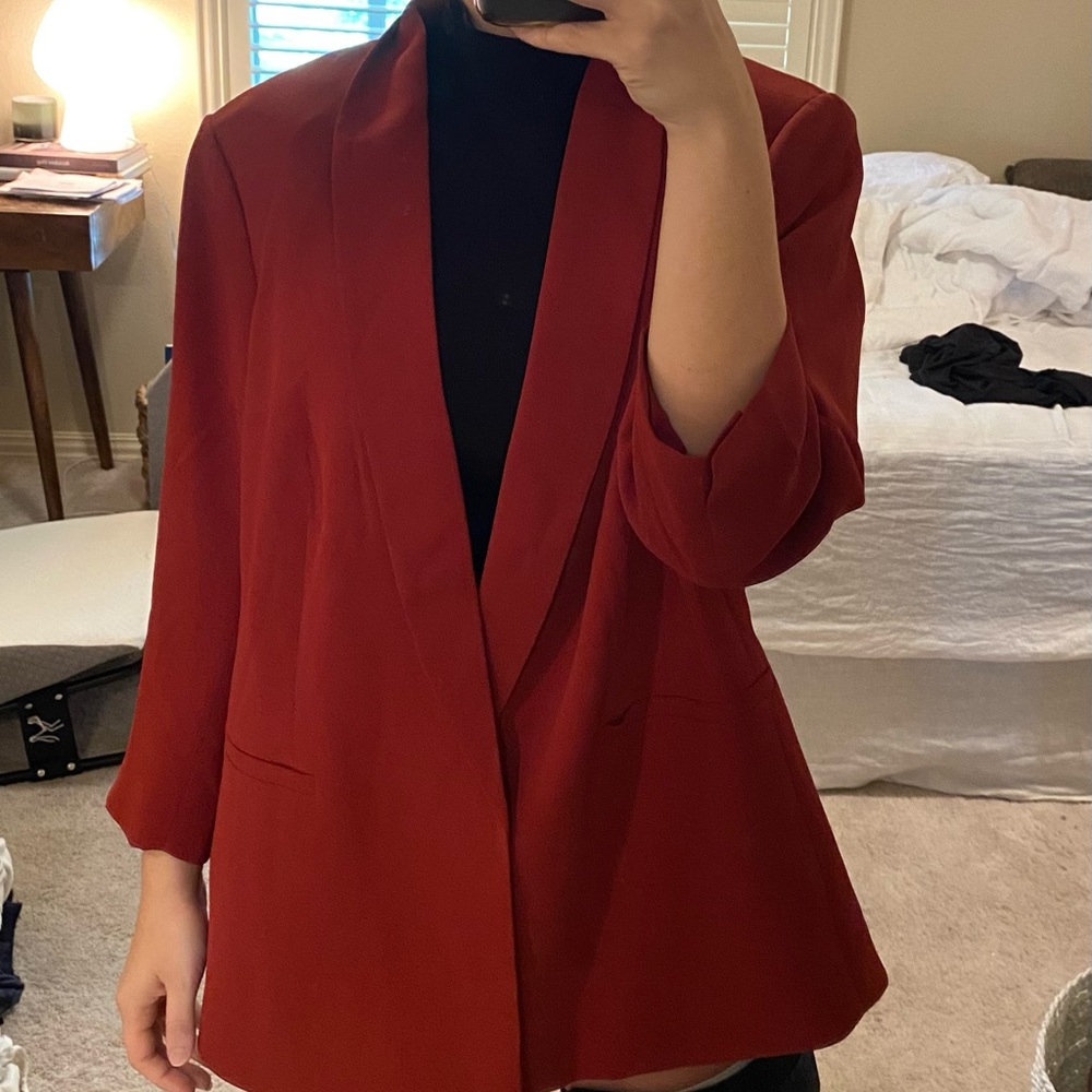 H&M oversized red blazer size XXL